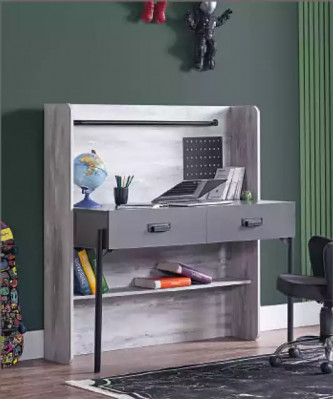 Grijze jeugdkamer set kinderkamer slaapkamer tafel kast bed 3-delig.