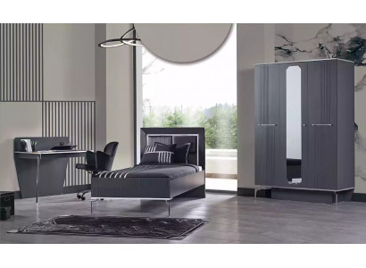 Ontwerp tienerkamer slaapkamer set kast bed bureau 3-delig.