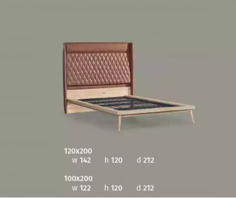 Ontwerpbedden kinderbed tienerkamer bed hout gestoffeerd 120x200cm
