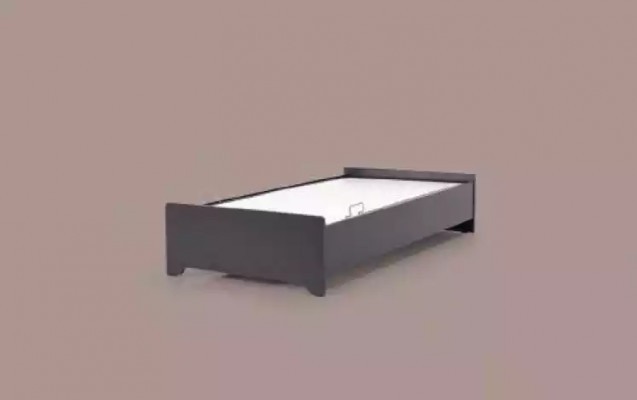 Designer bedden kinderbed zwart bed tienerbed houten meubels 100x200cm.