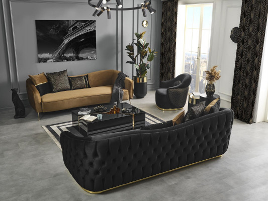 Moderne Design Chesterfield Vierzitsbank 4-zitsbank Stof Polyester Blauw Nieuw