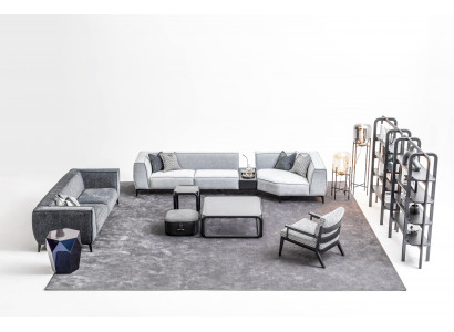 Sofaset xxl Bank Texil Big Bank 5+3+1 Zitter Bekleding Stof Banken