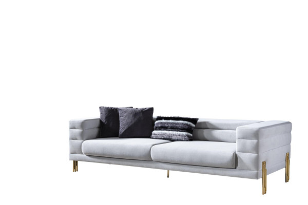 Vierzitter bank 4-zitsbanken stof wit woonkamer luxe modern zitje