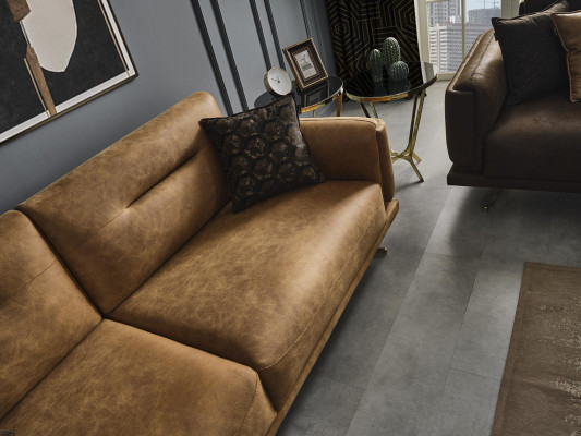 Driedelige bankstel 3-zits bankstellen Bruin kunstleer Woonkamer Luxe zitplaatsen