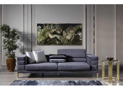 Driepersoonsbank 3-zits banken stof Grijs Woonkamer Luxe Modern Zitbank
