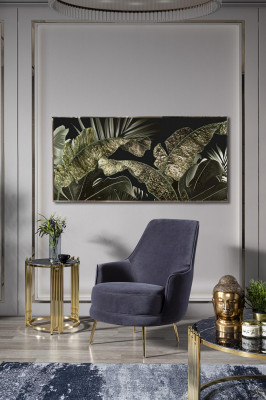 Fauteuil Ohrensessel Cocktailsessel Stof Woonkamer Polyester Grijs Zitplaats