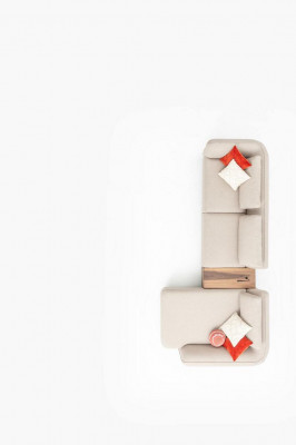 Sofaset L-vorm 3+1+1 zitplaatsen Modern design Woonkamer Bankstel Sofa