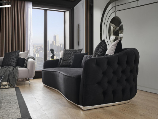 Sofagroep Bank Stoel 431 Zits Stof Luxe Banken Wit Zwart