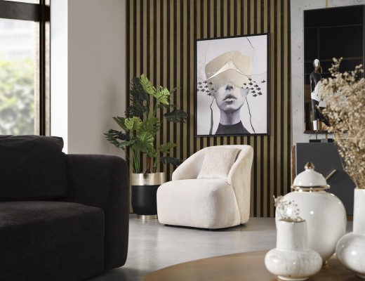 Bankstel Bank Stof Bankstellen Modern Woonkamer Wit 3 delig Polyester