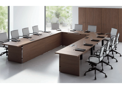 Conferentietafel Stoel Groep Kantoormeubelen Italië Bureau Tafel Vergadertafel 7-delig.