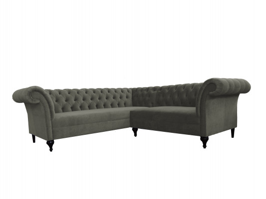 Chesterfield hoekbank hoekbank designbank bank velours leren bankstel SLIII bank №97