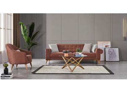 Woonkamerset Roze Stijlvol Loungebank 3+1 Zits Fauteuil Banken  Woonkamerset Roze Stijlvolle Loungebank 3+1 Zits Fauteuil Banken