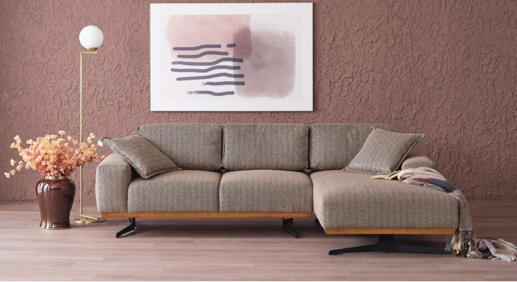 Luxe hoekbank L-vormig modern meubilair woonkamer grijs hoekbank hoekbank