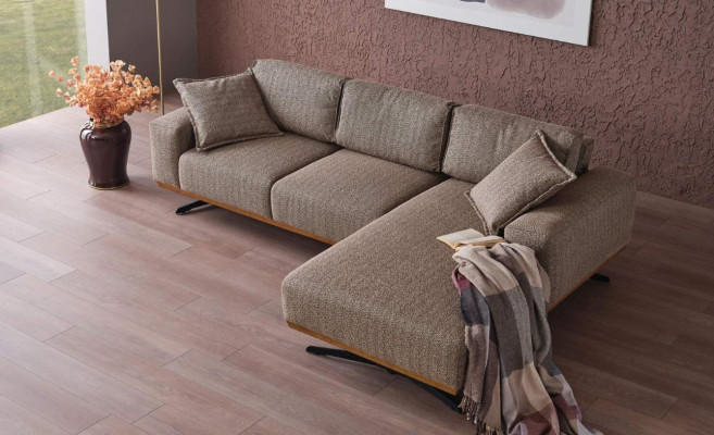 Luxe hoekbank L-vormig modern meubilair woonkamer grijs hoekbank hoekbank