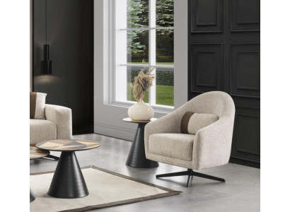 Luxe fauteuil Stijlvol Meubels Woonkamer Ontwerp Draaibare Lounge Club Hout