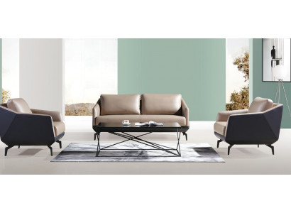 Bankstel 3+1+1 zits set Ontwerp banken Gestoffeerde banken Lederen relax Moderne