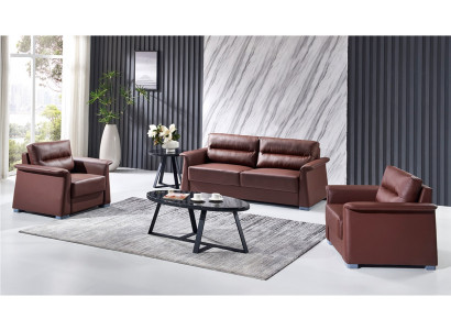 Sofa Bank Bekleding Leren Banken Bekleding Set 3+1+1 Zits Kantoor Meubel Set