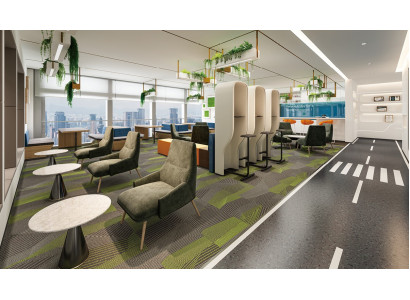 Telefooncel Beklede scheidingswand Beklede meubels Inrichting Kantoor Office