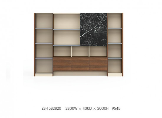 Kantoorinrichting Bureau Tafels Chef Tafel + Archiefkast Rek 2-delig.