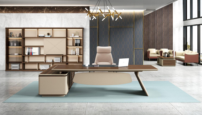 Ontwerp hoekbureau kantoorinrichting chef kamer meubels tafel kantoormeubelen nieuw