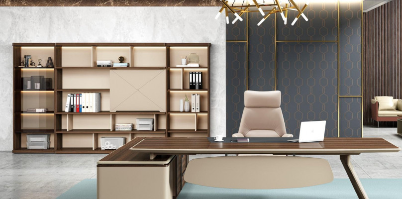 Ontwerp hoekbureau kantoorinrichting chef kamer meubels tafel kantoormeubelen nieuw