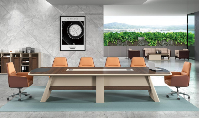 Conferentietafel inrichting kantoor kantoormeubilair tafels vergadertafel 360cm nieuw