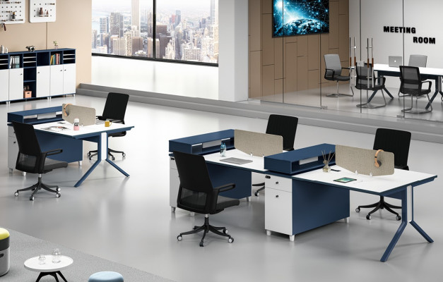 Tafel Kantoor Meubels Inrichting Tafels Callcenter Hout 4 Werkplekken
