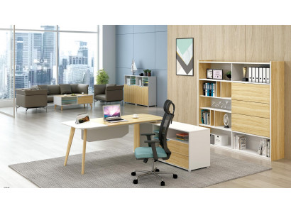 Hoekschrijftafel Kabelgoot thuiskantoor tafel groot tafels bureau van de baas
