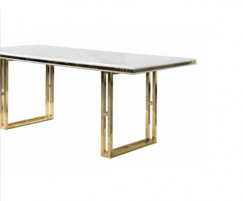 Eettafel Eetkamertafel Italiaanse Stijl Luxe Tafels Wit Goud