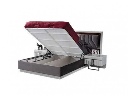 Slaapkamer Set Italiaanse Stijl Meubels Bed Kledingkast Nachtkastje 5-delig.