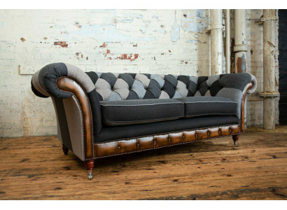Duurzaam Chesterfield bank bankstel bekleding van microvezel stof zitkussens