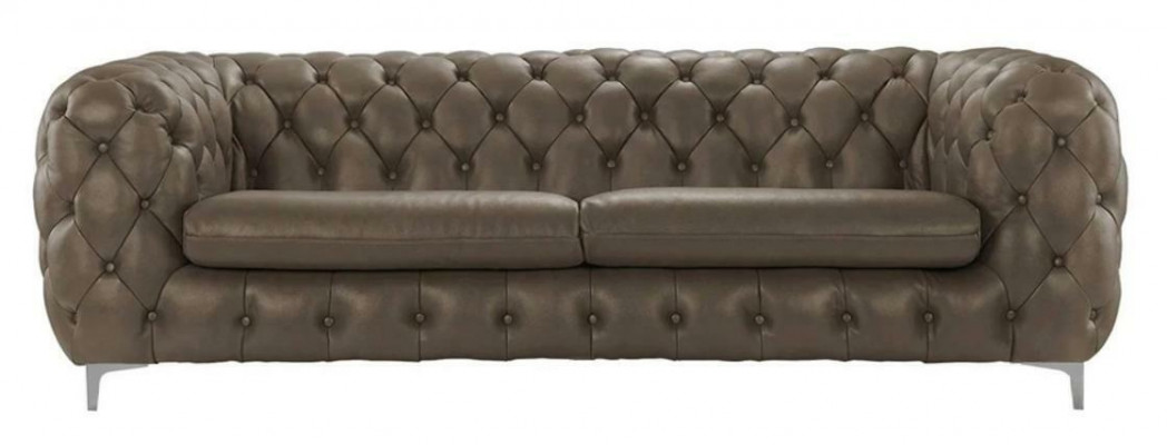 Chesterfield bank Bruin xxl Groot Leer Woonkamer Meubels 4-zits Violet Geel Groen