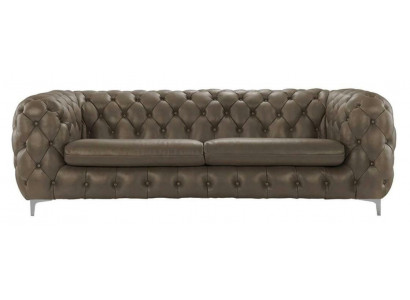 Chesterfield bank Bruin xxl Groot Leer Woonkamer Meubels 4-zits Violet Geel Groen
