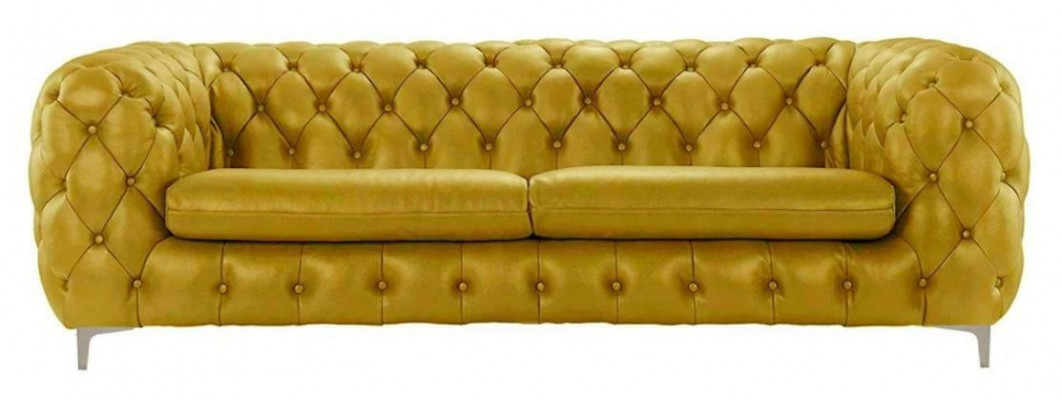 Chesterfield bank Bruin xxl Groot Leer Woonkamer Meubels 4-zits Violet Geel Groen