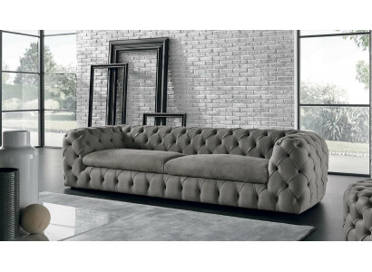 Klassieke driezitsbank Sofa Bekleed 3-zits stofstoffering Chesterfield