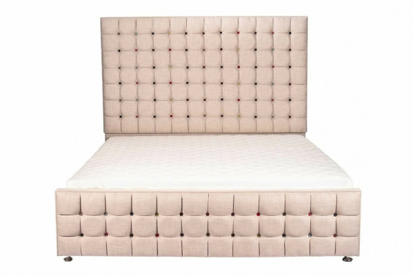 Luxe slaapkamer bed gestoffeerd ontwerp Chesterfield luxe tweepersoons hotelbedden