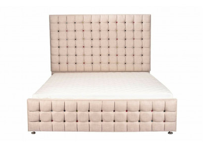 Luxe slaapkamer bed gestoffeerd ontwerp Chesterfield luxe tweepersoons hotelbedden