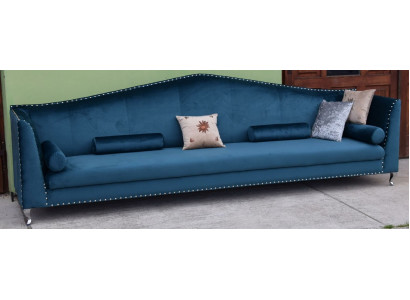 Sofa Bank Bekleding Stof Leder Bank Blauwe Set 5-zits