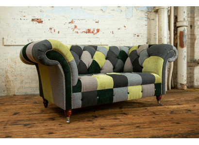 Designer Chesterfield bankstel 2 zits bank gestoffeerde bankstellen stof woonkamer bankstellen