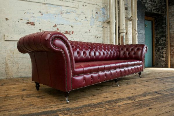 Chesterfield Design Bank 4-Zits Bank Bekleding Luxe Klassieke Stoffen Bankstellen