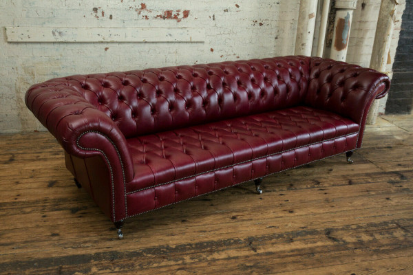 Chesterfield Design Bank 4-Zits Bank Bekleding Luxe Klassieke Stoffen Bankstellen