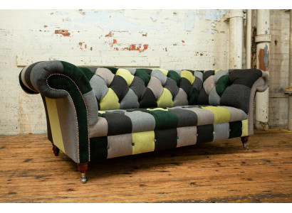 Driepersoonsbank Bekleding Design Bank 3-zits Bankstellen Driepersoons Chesterfield Nieuw