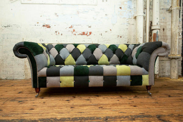 Driepersoonsbank Bekleding Design Bank 3-zits Bankstellen Driepersoons Chesterfield Nieuw