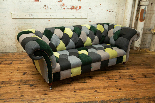 Driepersoonsbank Bekleding Design Bank 3-zits Bankstellen Driepersoons Chesterfield Nieuw