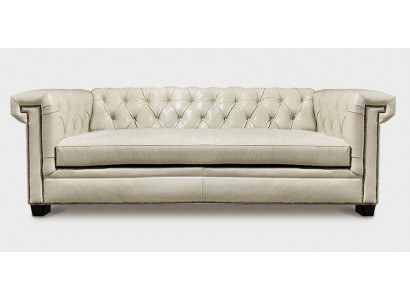Chesterfield luxe bank gestoffeerde lederen set 3-zits bankstel