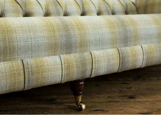 Chesterfield gestoffeerde bankstellen Design textielbank 4-zitsbank Luxe designbank