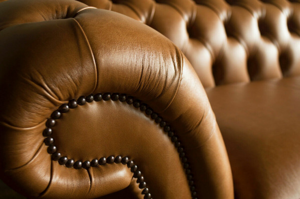 Bruine Chesterfield bank Luxe 4-zits bank Beklede stof Stoel
