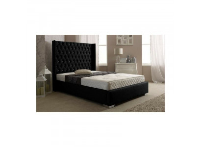 Zwarte Chesterfield Designer Bed Slaapkamer Textiel Lederen Bedden