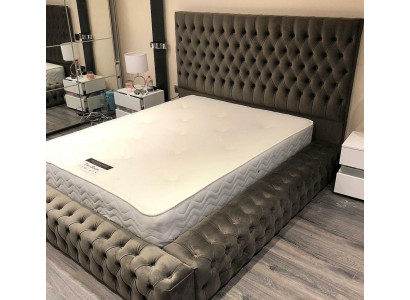 Chesterfield textiel bed slaapkamer bedden tweepersoons gestoffeerd 140/160/180/200 cm  Chesterfield textielbed slaapkamerbedden tweepersoons gestoffeerd 140/160/180/200 cm