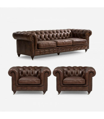 Bankstel 3+1 zitsbank bekleding zitbank Chesterfield bankstellen textiel leer nieuw